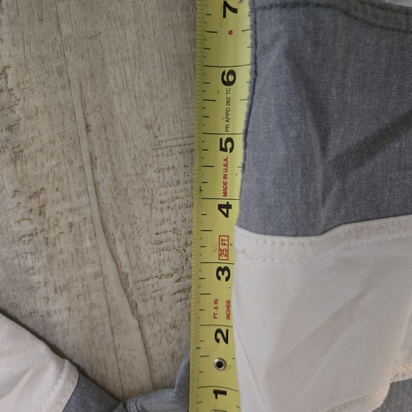 Vans shorts mens 32 striped swim trunks grey white & pink - Picture 12 of 14